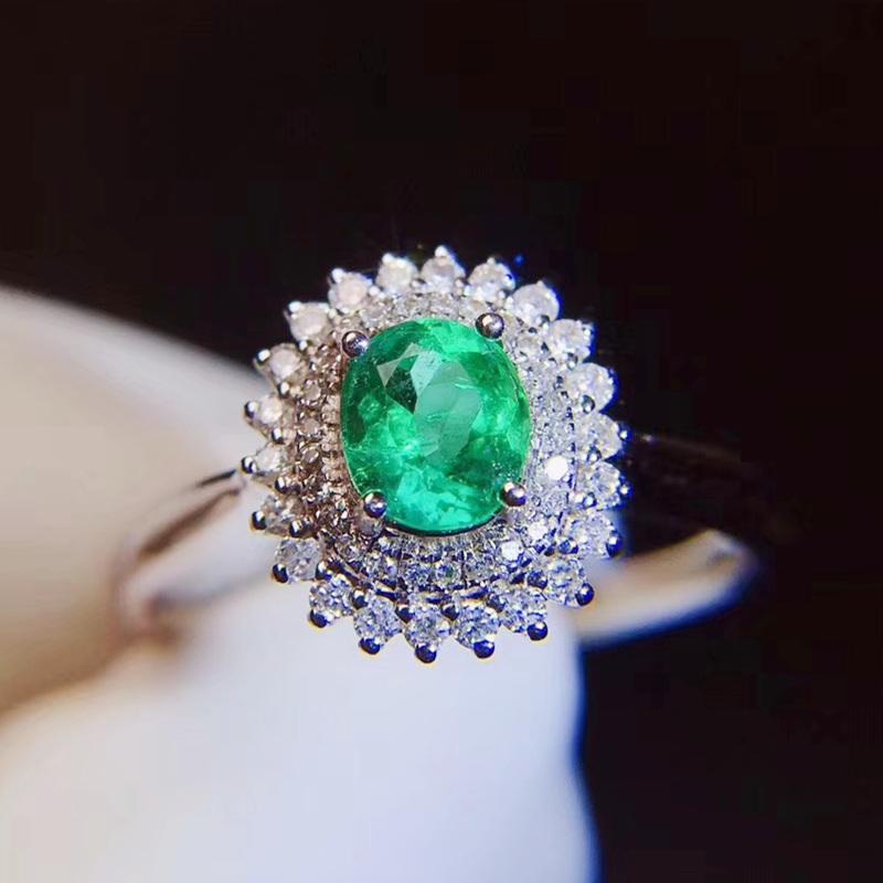 Cluster Rings Natural Real Emerald Luxury Ring Per Jewelry 4*5mm 0.5ct Gemstone 925 Sterling Silver Fine J210317, Golden;silver
Cluster Rings Natural Real Emerald Luxury Ring Per Jewelry 4*5mm 0.5ct Gemstone 925 Sterling Silver Fine J210317, Golden;silver