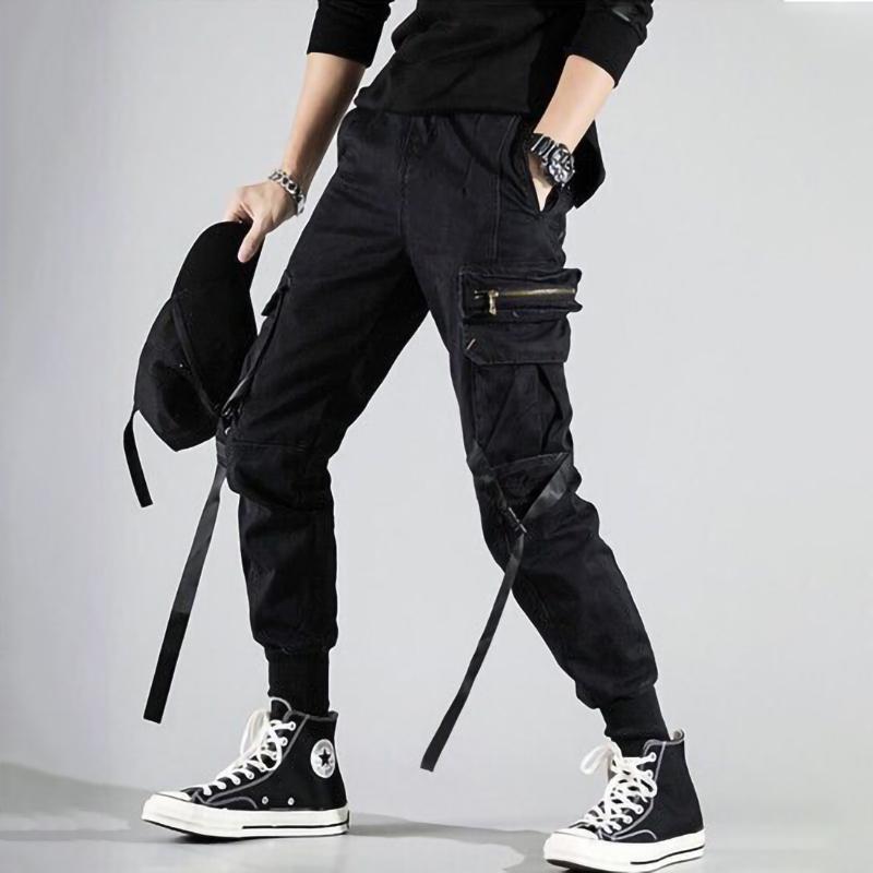 Streetwear Black Cargo Pants Men Fashion Joggers Sweatpants Japanese Loose Casual Ankle length Trousers, As pic
Streetwear Black Cargo Pants Men Fashion Joggers Sweatpants Japanese Loose Casual Ankle length Trousers, As pic