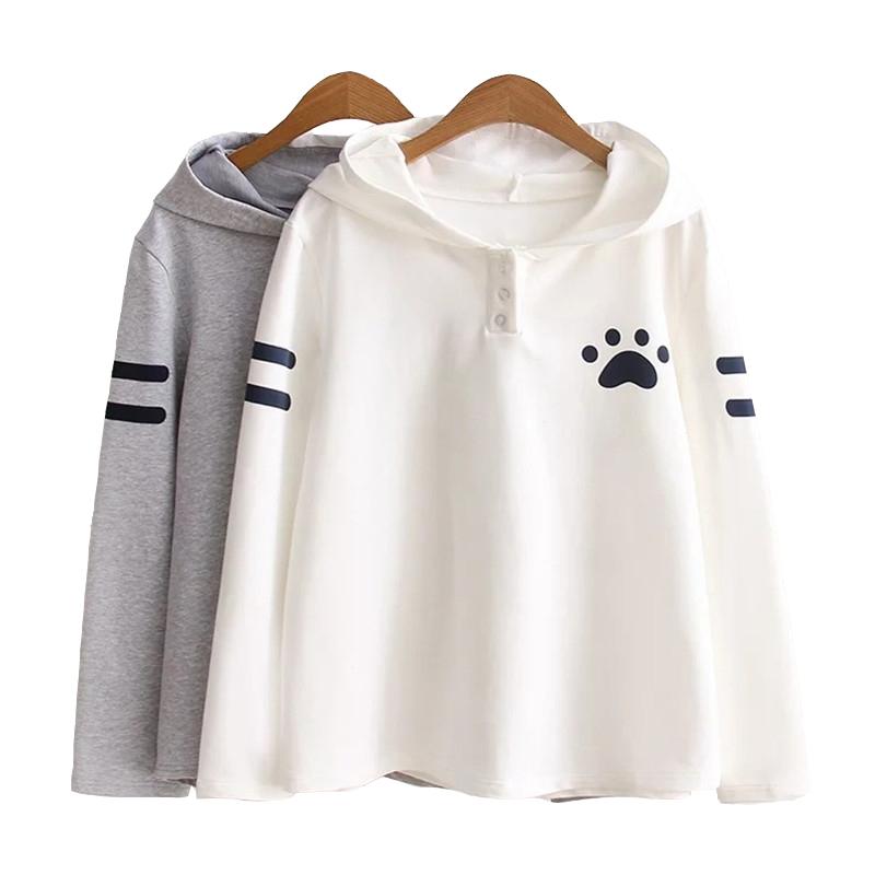 New Fashion Japanese Style Spring Autumn Girls Sweatshirt Cat Ears Claw Marks Print Long Sleeve Women Hoodie, Black
New Fashion Japanese Style Spring Autumn Girls Sweatshirt Cat Ears Claw Marks Print Long Sleeve Women Hoodie, Black