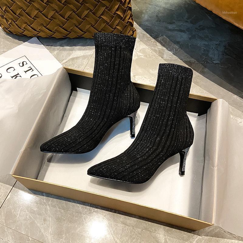 Luxury Designer New Lace Up Pointed Toe Women Boots Fashion High Heels Boots Heels Shoes Autumn Winter Female Socks1, Black
Luxury Designer New Lace Up Pointed Toe Women Boots Fashion High Heels Boots Heels Shoes Autumn Winter Female Socks1, Black