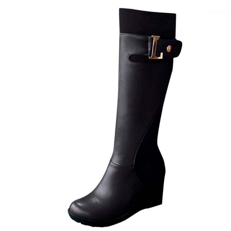 Women's High-Tube Boots Wedge Belt Buckle Side Zipper Knight Boots Ladies Shoes1, Black
Women's High-Tube Boots Wedge Belt Buckle Side Zipper Knight Boots Ladies Shoes1, Black