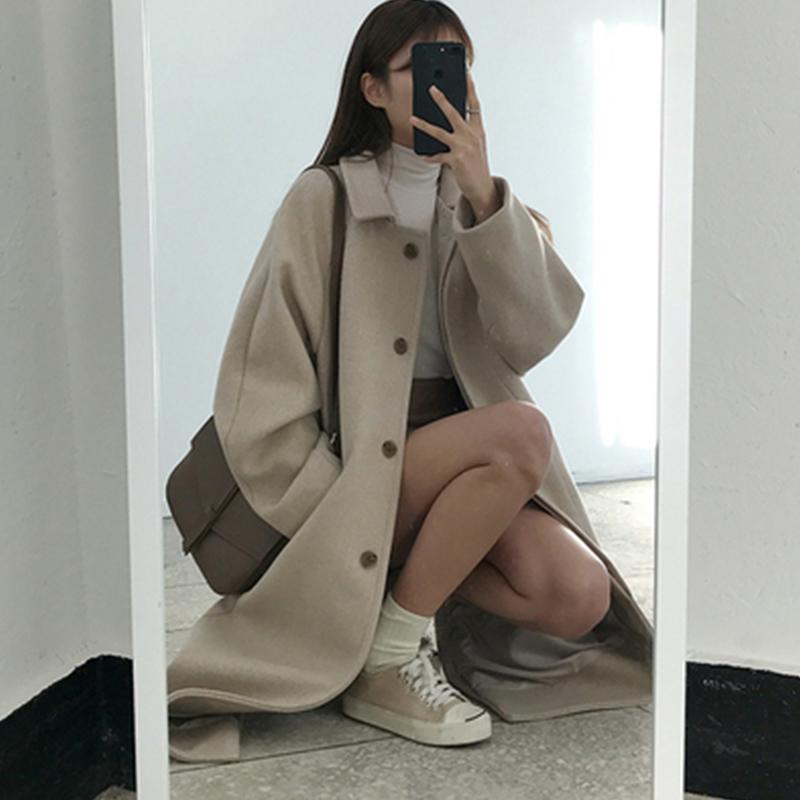 Heydress 2020 Autumn Winter Woolen coat Simple Solid Leisure Single-breasted Turn-down Collar Female Long Woolen Coat, Photo color thick
Heydress 2020 Autumn Winter Woolen coat Simple Solid Leisure Single-breasted Turn-down Collar Female Long Woolen Coat, Photo color thick