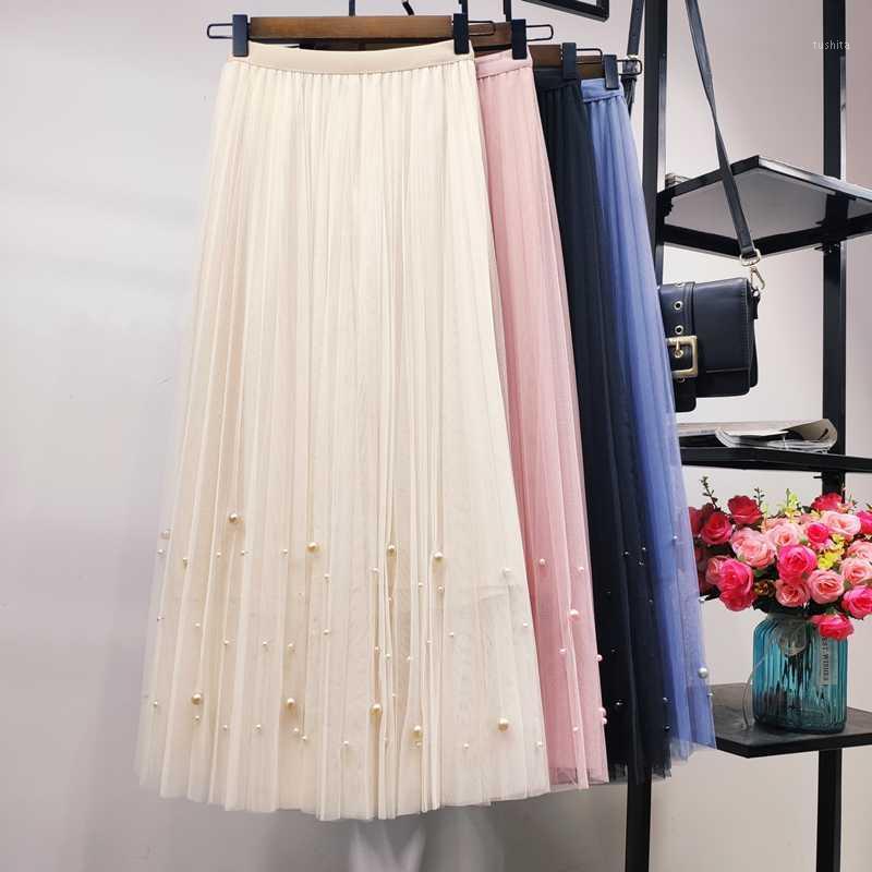 Summer 2020 Skirts Spring Womens Beading Mesh Tulle Women Elastic High Waist A Line Mid Calf Midi Long Pleated Skirt Saia1, Black
Summer 2020 Skirts Spring Womens Beading Mesh Tulle Women Elastic High Waist A Line Mid Calf Midi Long Pleated Skirt Saia1, Black