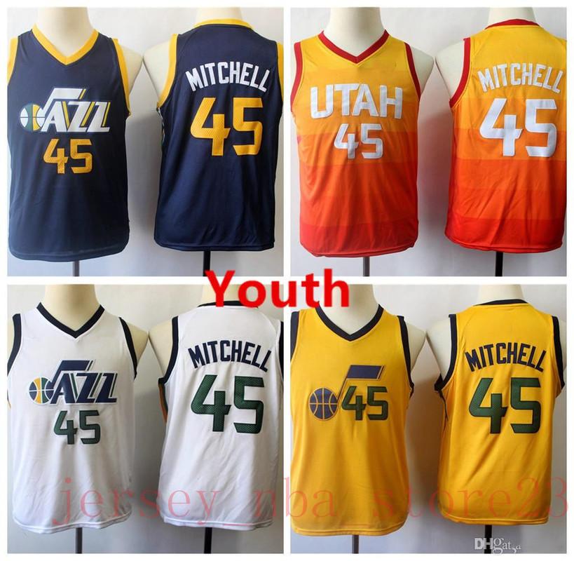 Kids 45 Donovan Mitchell Golden Orange Jersey Authentic Stitched Youth Utah Jazz City Basketball Edition Jersey Vintage, Blue;black
Kids 45 Donovan Mitchell Golden Orange Jersey Authentic Stitched Youth Utah Jazz City Basketball Edition Jersey Vintage, Blue;black