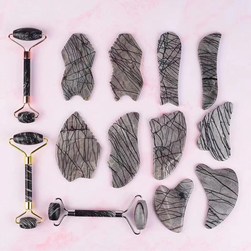 Mixed Shape Gua Sha Face Massager Original Natural Stone Picasso Jasper Roller Guasha Acupuncture Scraping Neck Eyes Face lifting Massage
Mixed Shape Gua Sha Face Massager Original Natural Stone Picasso Jasper Roller Guasha Acupuncture Scraping Neck Eyes Face lifting Massage