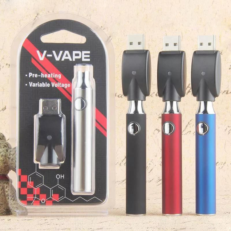 V-VAPE LO Preheat VV Battery Vape Pen 650mAh With USB Charger Variable Voltage Adjustable Preheating Battery 510 Thread Blister Pack Kit
V-VAPE LO Preheat VV Battery Vape Pen 650mAh With USB Charger Variable Voltage Adjustable Preheating Battery 510 Thread Blister Pack Kit