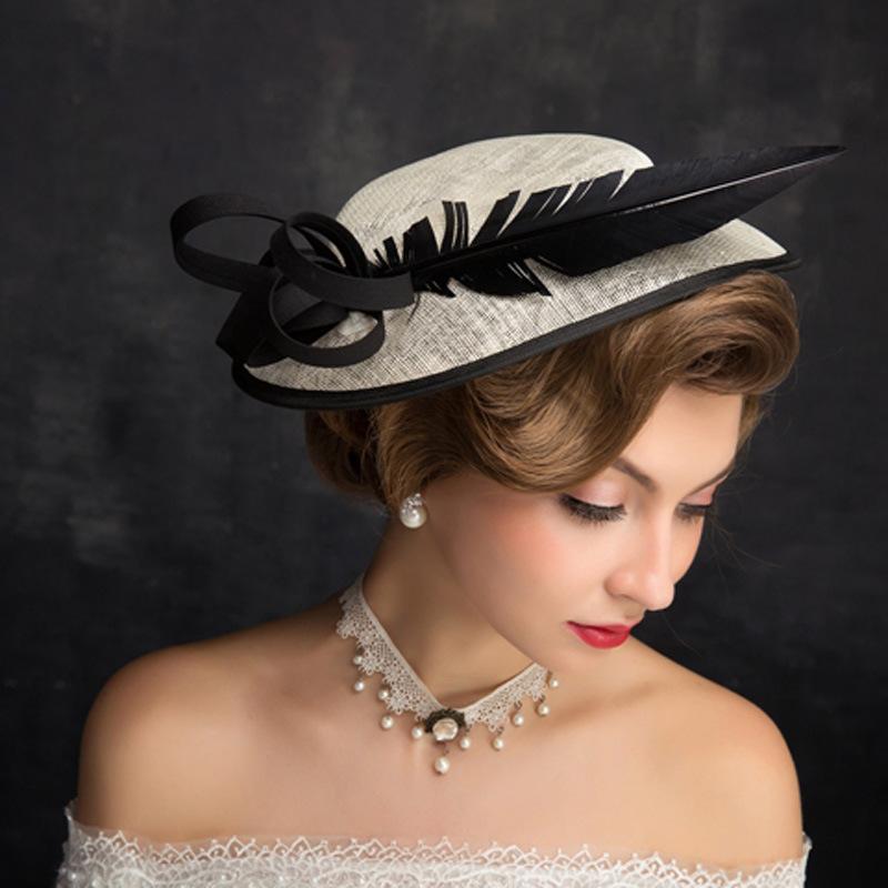 Top Hat Women Feather Flax Beige Retro Hats Versatile Headdress Noble England Style Formal Headwear, Black
Top Hat Women Feather Flax Beige Retro Hats Versatile Headdress Noble England Style Formal Headwear, Black