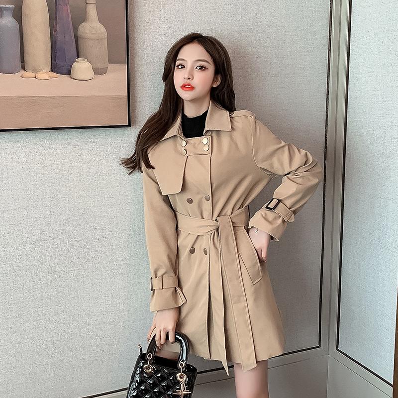 2020 New Autumn Women Trench Solid Button Sashes Long Sleeves Turn-Down Collar Trench Female Fashion Casual Women Clothes, Black
2020 New Autumn Women Trench Solid Button Sashes Long Sleeves Turn-Down Collar Trench Female Fashion Casual Women Clothes, Black