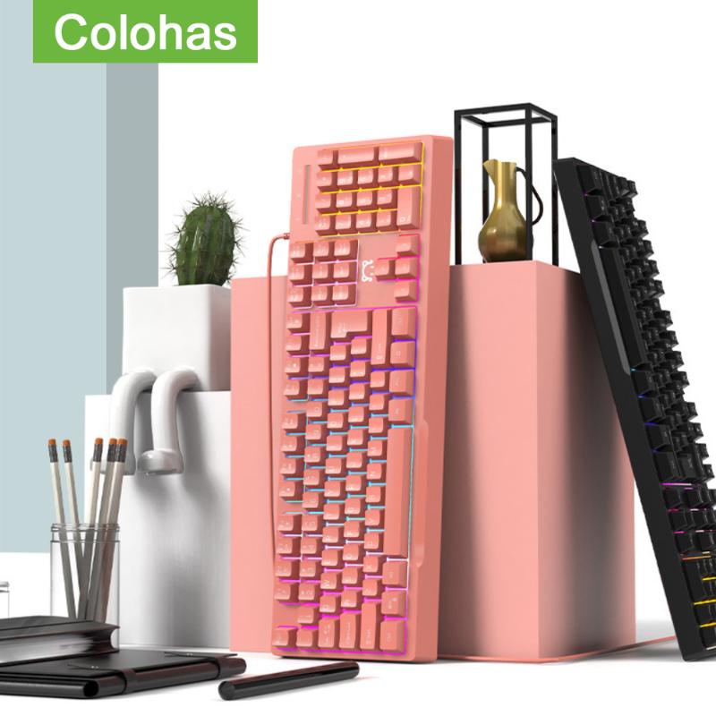 104keys USB Wired Backlit Gaming Keyboard Mechanical Feeling Keyboard Gaming For Laptop PC Gamer Computer Gamer Wired
104keys USB Wired Backlit Gaming Keyboard Mechanical Feeling Keyboard Gaming For Laptop PC Gamer Computer Gamer Wired