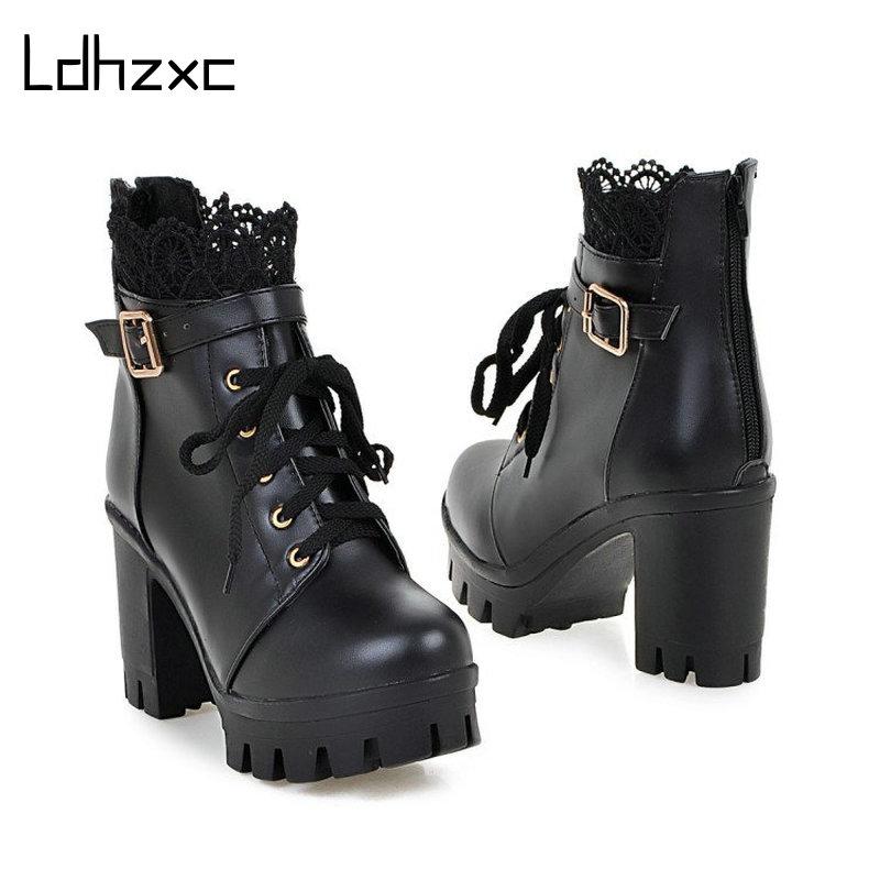 LDHZXC Autumn British Women Square High Heels Boots Round Toe Rubber Platform Heel Female Ankle Boots Buckle Short, Black
LDHZXC Autumn British Women Square High Heels Boots Round Toe Rubber Platform Heel Female Ankle Boots Buckle Short, Black