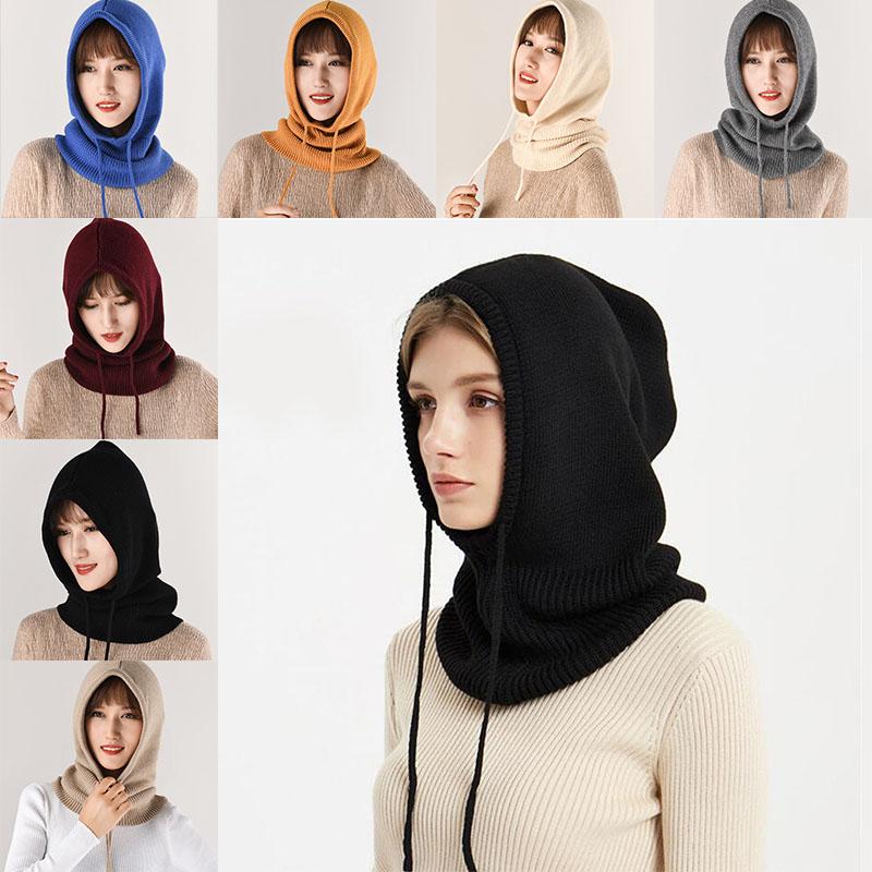 Women Cashmere Wool Hats Female Winter Thick Knitted Adjustable Drawstring Cap Earmuffs Collar Warm Beanies Hooded Scarf Hat
Women Cashmere Wool Hats Female Winter Thick Knitted Adjustable Drawstring Cap Earmuffs Collar Warm Beanies Hooded Scarf Hat