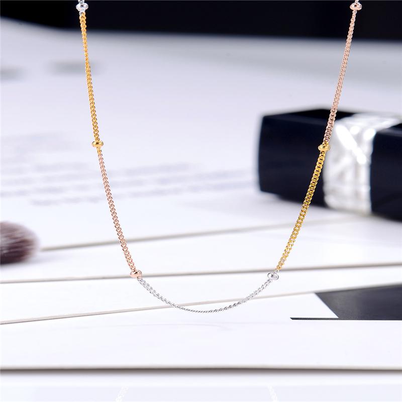 100% 925 Silver Tri-color Hybrid Fashion Necklace Size 45cm Sterling Silver Necklace
100% 925 Silver Tri-color Hybrid Fashion Necklace Size 45cm Sterling Silver Necklace