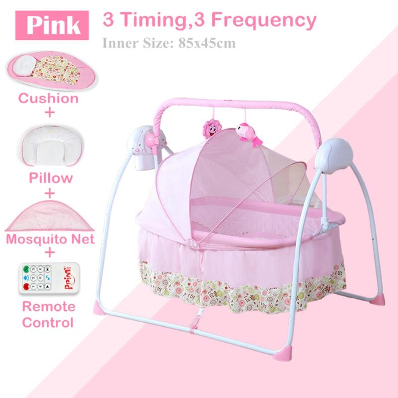 Big Space Electric Baby Cradle Baby Crib/ Infant Rocker, 3 Timing,3 Frequency, Plus Mosquito Net, Swing Bed
Big Space Electric Baby Cradle Baby Crib/ Infant Rocker, 3 Timing,3 Frequency, Plus Mosquito Net, Swing Bed