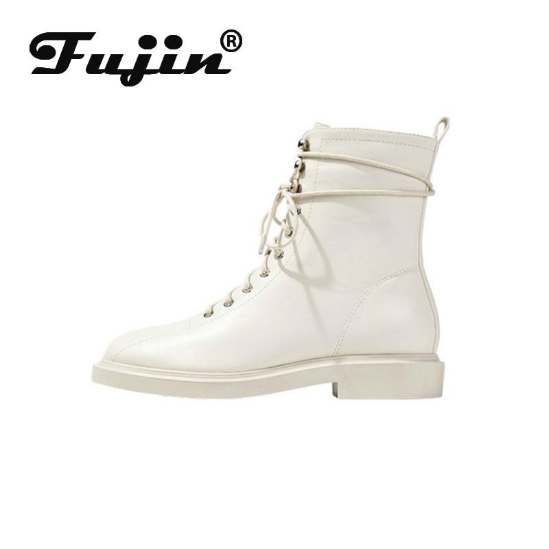 Fujin Short Boots Women's Autumn Single Boots 2020 Autumn Women Winter Fashion Round Toe Women Plush Flat Bottom Ankle, White
Fujin Short Boots Women's Autumn Single Boots 2020 Autumn Women Winter Fashion Round Toe Women Plush Flat Bottom Ankle, White