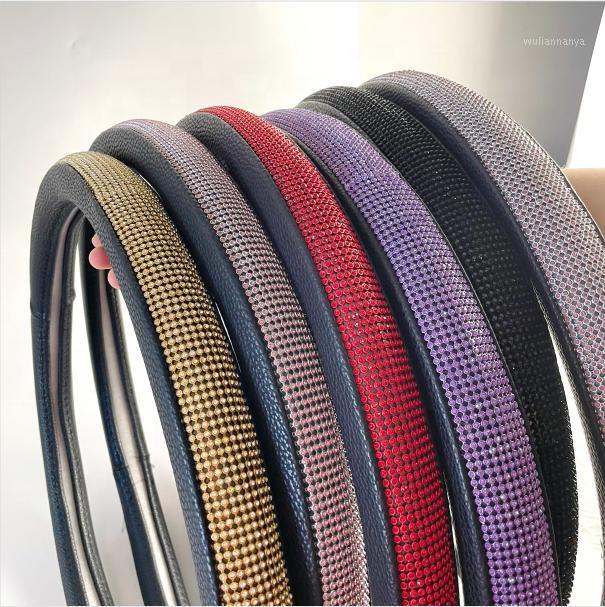 Steering Wheel Covers 18.5Inch 47cm Colorful PU Leather Car Cover With Crystal Rhinestones Bling Accessories For Truck
Steering Wheel Covers 18.5Inch 47cm Colorful PU Leather Car Cover With Crystal Rhinestones Bling Accessories For Truck
