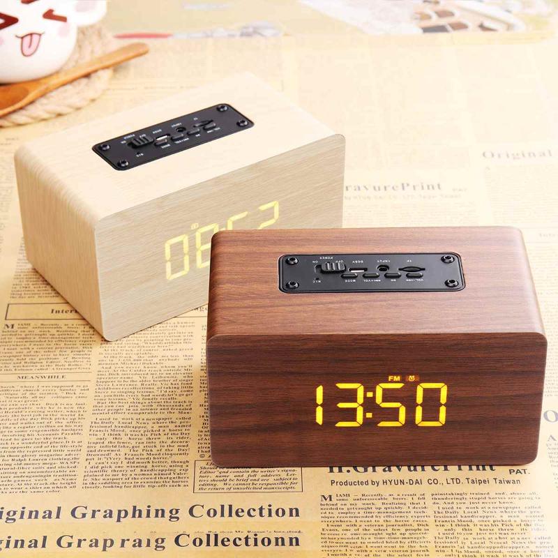 2 In 1 Wireless Wooden bluetooth Speaker Alarm Clock Subwoofer Hi-Fi FM Radio Music Player TF/USB Portable Subwoofer
2 In 1 Wireless Wooden bluetooth Speaker Alarm Clock Subwoofer Hi-Fi FM Radio Music Player TF/USB Portable Subwoofer