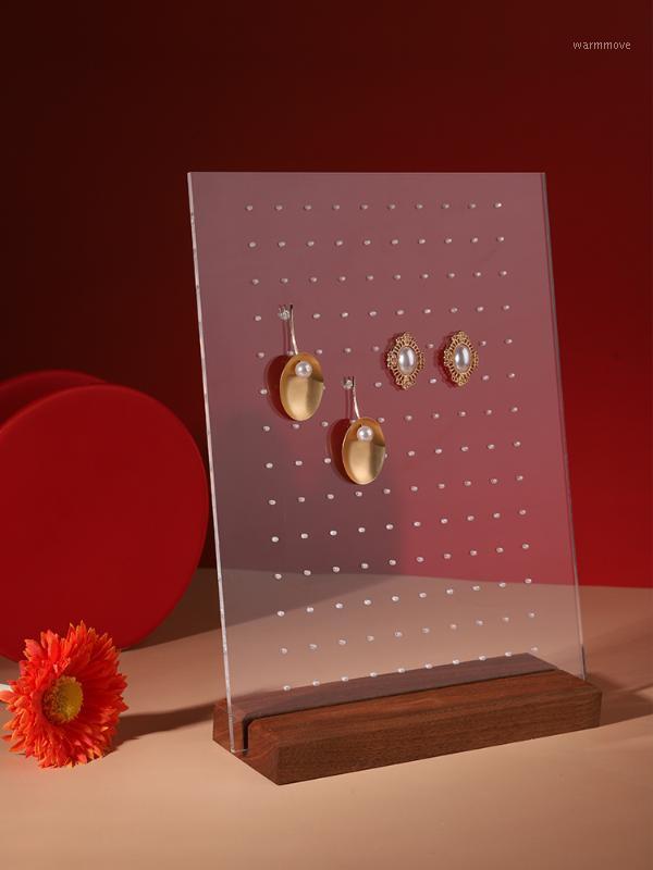 Acrylic Wood Earrings Display Holder Jewelry Display Stand Earrings Rack1