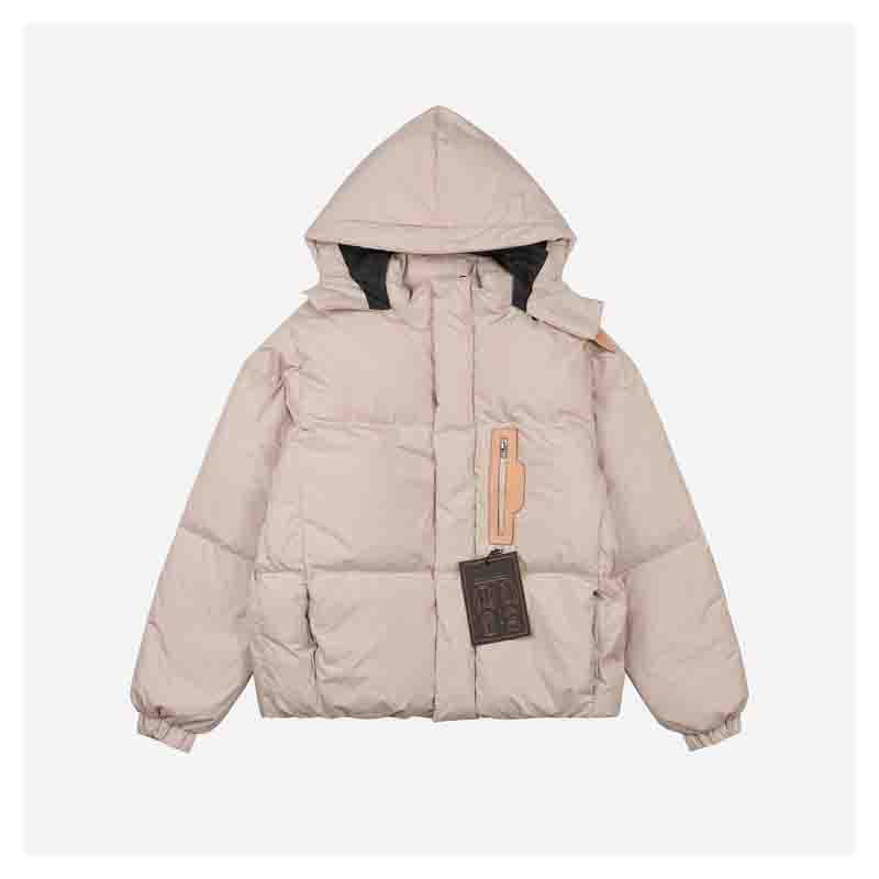Women Parka Winter Fashion Womens White Duck Down Long Sleeve Parkas Jacket Casual Hooded Spliced Pockets Windbreaker Coat 2 Colors