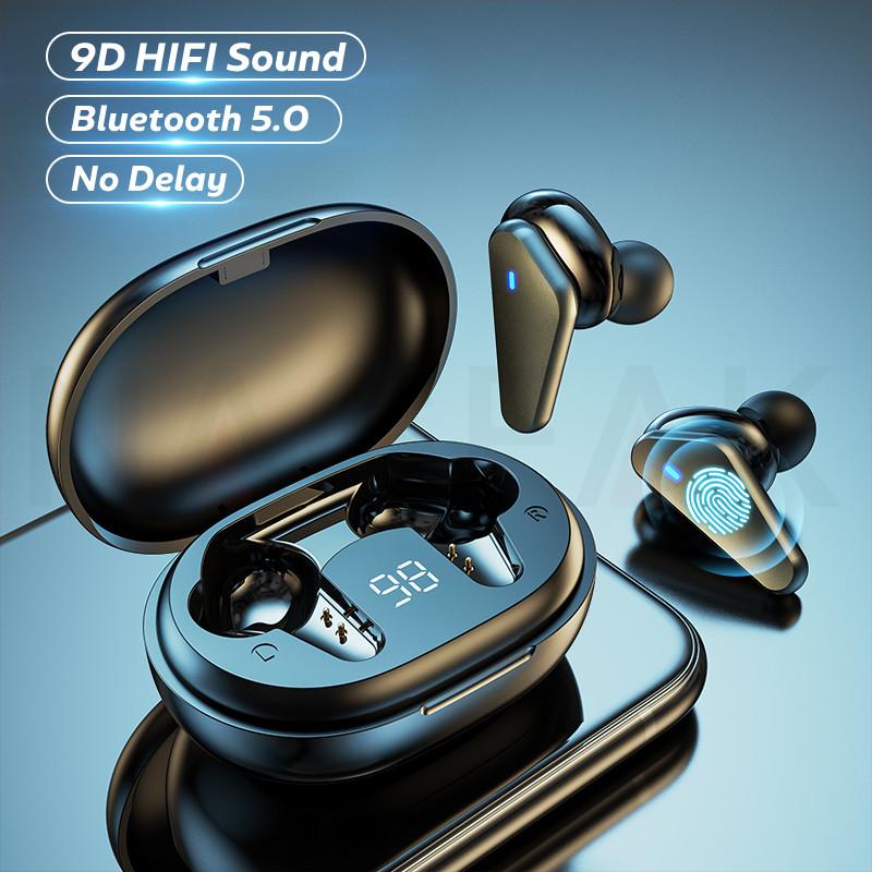 TWS Bluetooth 5.0 Headphones Wireless Waterproof Earphones Noise Cancelling 9D Stereo Sports Earbuds Headsets With Microphone, Black
TWS Bluetooth 5.0 Headphones Wireless Waterproof Earphones Noise Cancelling 9D Stereo Sports Earbuds Headsets With Microphone, Black