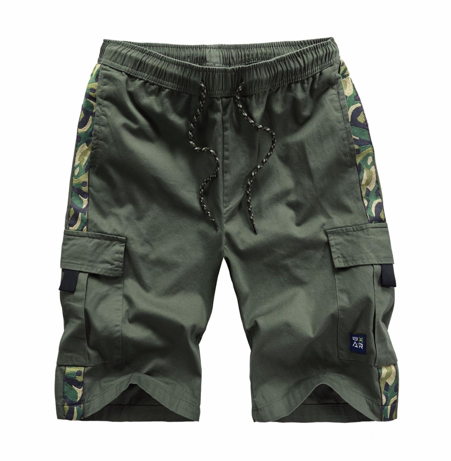 Summer Cargo Shorts Men Patchwork Camouflage Slim Fit Short Pants New Male Casual Shorts Plus Size 7XL 8XL spodenki meskie T200512