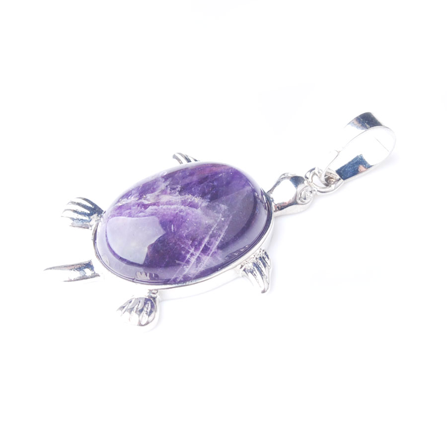 WOJIAER Natural Tigers Eye Agate Stone Tiny Turtle Pendants Necklaces Reiki Lucky Animal Sea Charm Jewelry for Women BE910