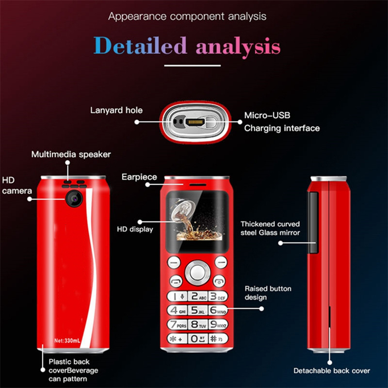 Original SATREND K8 Cartoon Shell Ultra Thin Mini Celular Low Radiation student cell mobile phone Bluetooth dialer Dual Sim Card Cellphone