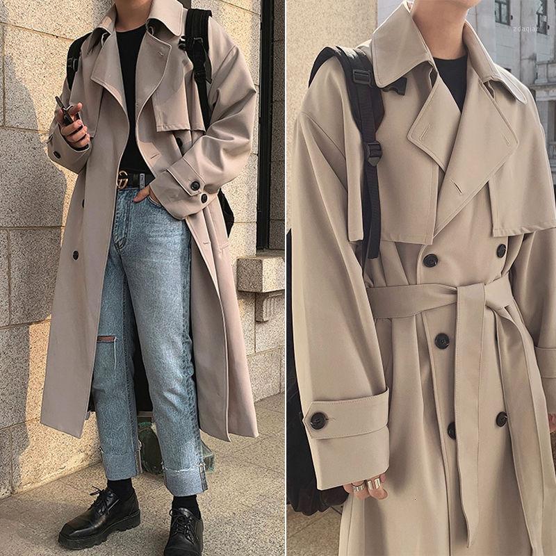 2020 Winter New Youth Fashion British Style Men's Loose Mid-length Trench Coat Fashion Casual Double-breasted Top Gray/black1, Black
2020 Winter New Youth Fashion British Style Men's Loose Mid-length Trench Coat Fashion Casual Double-breasted Top Gray/black1, Black