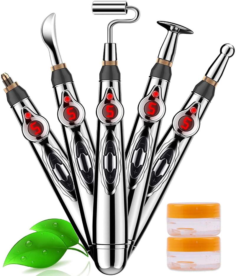 3/5 in 1 Electronic Acupuncture Pen with 5 Pain Relief Therapy Massage Head, Meridian Energy Massage Pen Tools for
3/5 in 1 Electronic Acupuncture Pen with 5 Pain Relief Therapy Massage Head, Meridian Energy Massage Pen Tools for