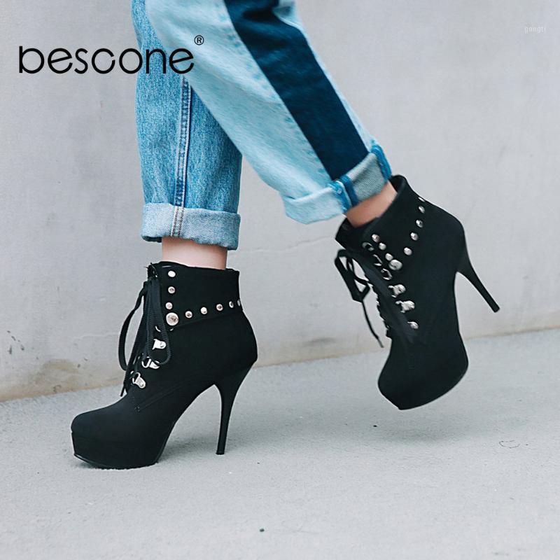 BESCONE Lace-Up Ladies Ankle Boots Winter Basic Warm Handmade Suede Thin Heel Shoes Women New Fashion Solid Outside Boots BM2781, Khaki
BESCONE Lace-Up Ladies Ankle Boots Winter Basic Warm Handmade Suede Thin Heel Shoes Women New Fashion Solid Outside Boots BM2781, Khaki