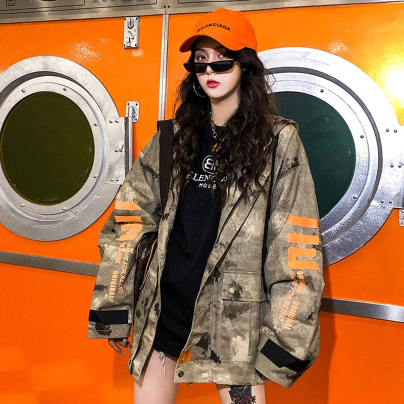 Autumn Fachion BF Style Camouflage Coats and Jackets Women Long Sleeve Hip Hop Windbreaker Letters Printing Clothes Streetwear, Khaki
Autumn Fachion BF Style Camouflage Coats and Jackets Women Long Sleeve Hip Hop Windbreaker Letters Printing Clothes Streetwear, Khaki