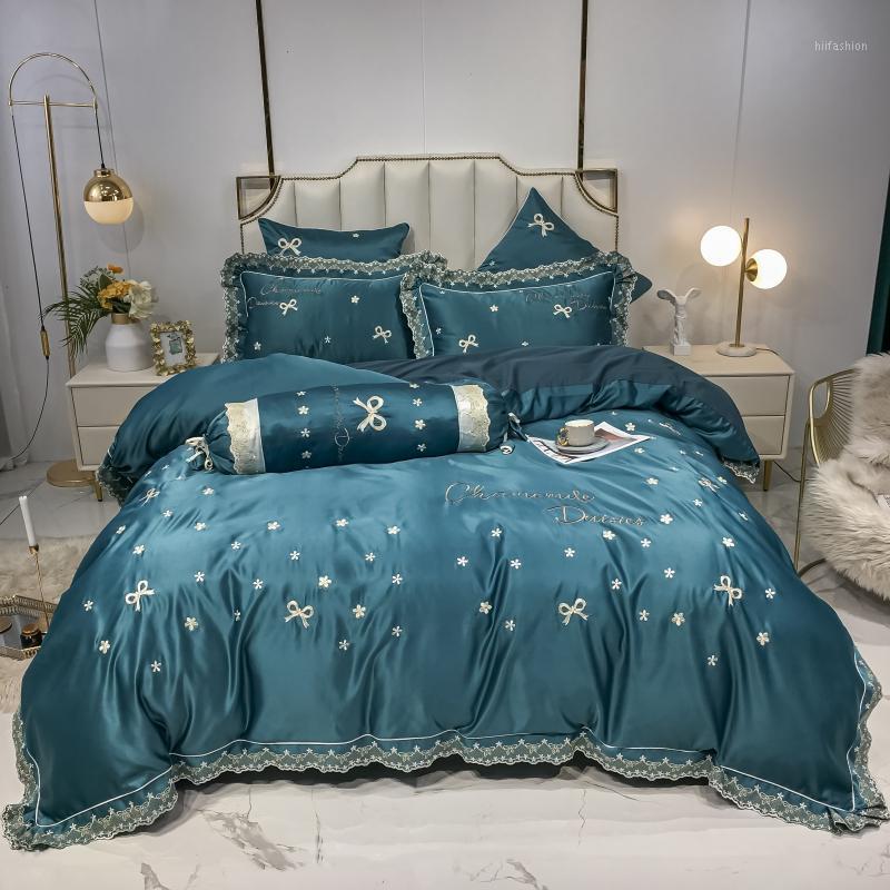 New Luxury Smooth Soft 600TC Silk Cotton Bedding Set Floral Bow Embroidery Duvet Cover Fitted Bed Sheet Pillowcase Home Textiles1
New Luxury Smooth Soft 600TC Silk Cotton Bedding Set Floral Bow Embroidery Duvet Cover Fitted Bed Sheet Pillowcase Home Textiles1