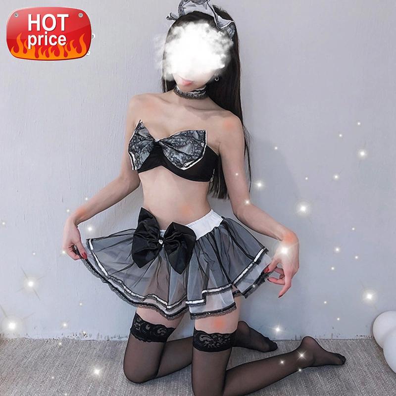 Cute Sweet Japanese Lolita Cosplay Costumes Bow Maid Dress Sleepwear Women Sexy Lingerie Nightdress School Girl Costume #Qn0N, Black;white
Cute Sweet Japanese Lolita Cosplay Costumes Bow Maid Dress Sleepwear Women Sexy Lingerie Nightdress School Girl Costume #Qn0N, Black;white