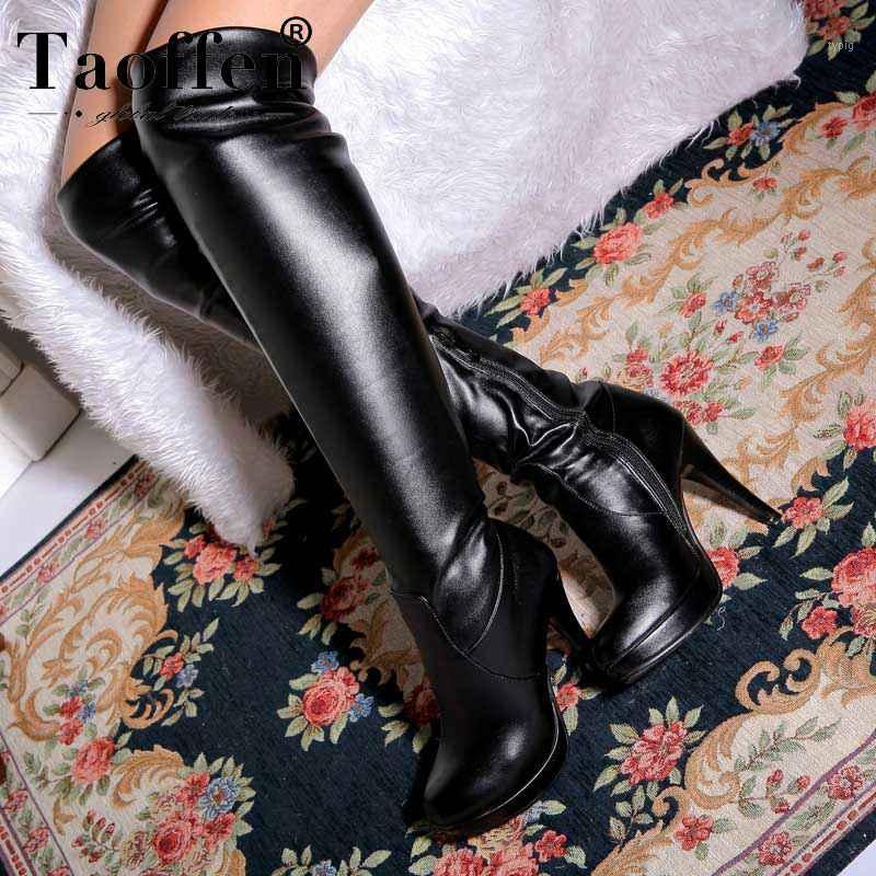TAOFFEN Sexy Ladies Thin High Heels Long Boots Black Pu Leather Platform Club Fashion Winter Boots Over Knee Size 32-431
TAOFFEN Sexy Ladies Thin High Heels Long Boots Black Pu Leather Platform Club Fashion Winter Boots Over Knee Size 32-431