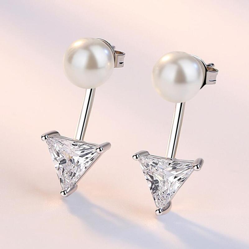 KOFSAC Hot Sale Charm 925 Silver Earrings For Women Jewelry Classic Triangular Crystal Pearl Earring Girl Engagement Accessories
KOFSAC Hot Sale Charm 925 Silver Earrings For Women Jewelry Classic Triangular Crystal Pearl Earring Girl Engagement Accessories
