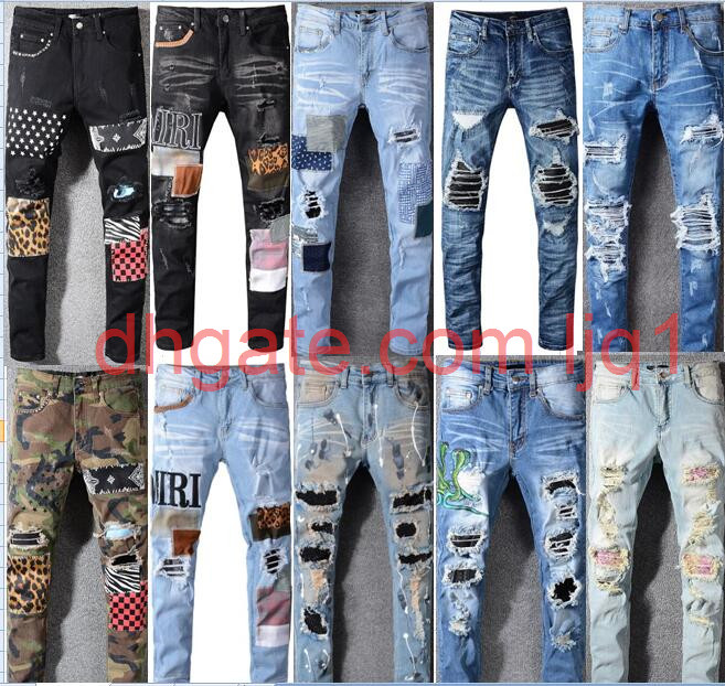 High quality Mens jeans Distressed Elasticity jeans embroidery Slim Ripped hole stripe Famous Denim Men pants jeans big size 28-40, Blue
High quality Mens jeans Distressed Elasticity jeans embroidery Slim Ripped hole stripe Famous Denim Men pants jeans big size 28-40, Blue