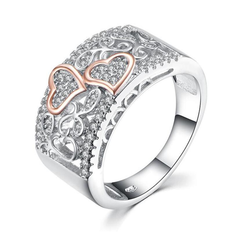 Wedding Rings Fashion Exquisite Heart Shaped Silver Color Ring For Women Female Promise Band Crystal Ladies Accessories
Wedding Rings Fashion Exquisite Heart Shaped Silver Color Ring For Women Female Promise Band Crystal Ladies Accessories