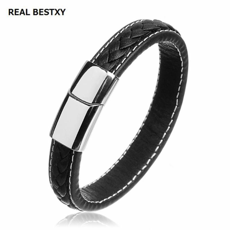 Charm Bracelets REAL XY Womens Mens Leather Bracelet Handmade Strands Rope Lucky Spade Straight Stainless Steel Clasp
Charm Bracelets REAL XY Womens Mens Leather Bracelet Handmade Strands Rope Lucky Spade Straight Stainless Steel Clasp