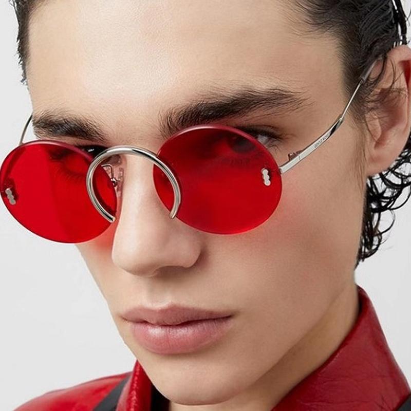 2021 Fashion Round Rimless Sunglasses Women Designer Unique Nose Ring Sun Glasses Vintage Frameless Shades For Men
2021 Fashion Round Rimless Sunglasses Women Designer Unique Nose Ring Sun Glasses Vintage Frameless Shades For Men