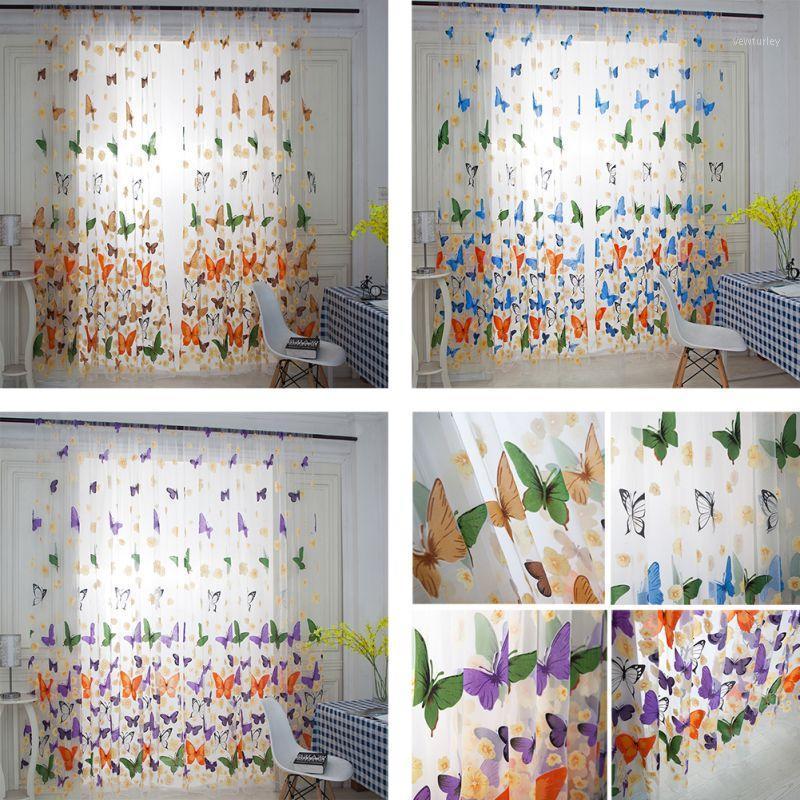 100*200cm Curtain Rod Offset Curtain Valance Printing Curtains Butterfly Screen Window1, Blue
100*200cm Curtain Rod Offset Curtain Valance Printing Curtains Butterfly Screen Window1, Blue