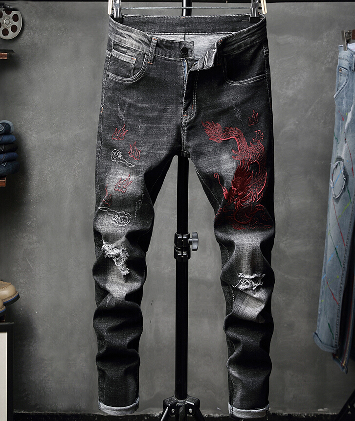 Men's Fall Into Hole-shattering Individual Jeans Woven Jean Leisure Elastic Beggars D0ed, Black
Men's Fall Into Hole-shattering Individual Jeans Woven Jean Leisure Elastic Beggars D0ed, Black