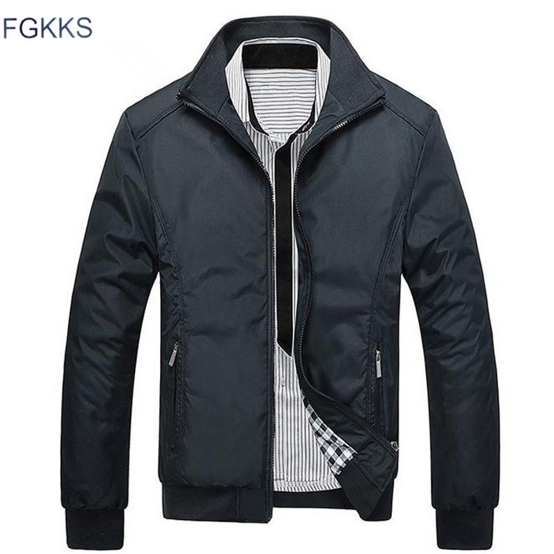 FGKKS New Spring Jacket Men Fashion Casual Loose Mens Jacket Sportswear Bomber Jacket Mens jackets and Coats Male T200502