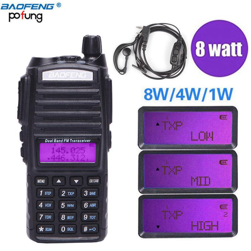 Baofeng UV-82 plus 8W powerful Walkie Talkie High Power 8watts Portable Radio Dual Band VHF/UHF 10km long range Two Way CB Radio
Baofeng UV-82 plus 8W powerful Walkie Talkie High Power 8watts Portable Radio Dual Band VHF/UHF 10km long range Two Way CB Radio