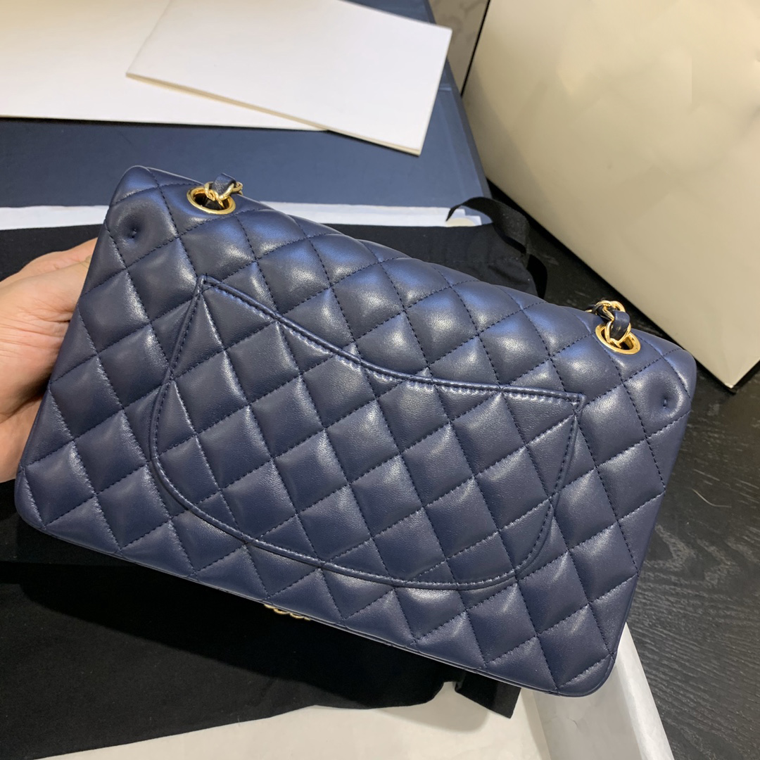 Ladies bag purses classic double navy blue lambskin genuine leather chain crossbody shoulder quilted flap bags medium size 25cm 7A top quality handbag, More colors and sizes
Ladies bag purses classic double navy blue lambskin genuine leather chain crossbody shoulder quilted flap bags medium size 25cm 7A top quality handbag, More colors and sizes