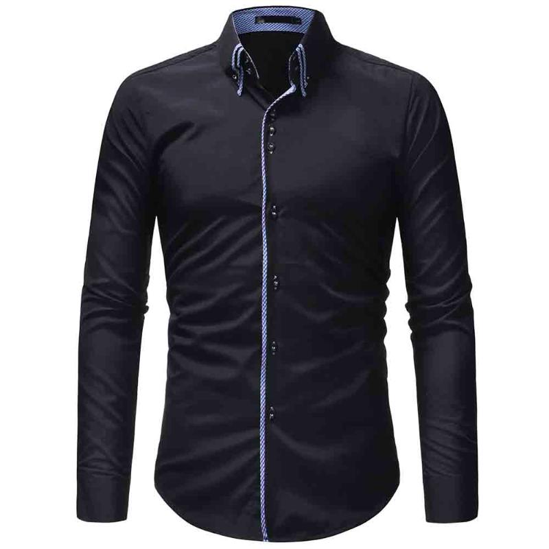 New Fashion Men Shirt Long Sleeve Camisas Para Hombre Brand-clothing Shirt Men Casual Slim Fit Camisa Hombre Cool, Black
New Fashion Men Shirt Long Sleeve Camisas Para Hombre Brand-clothing Shirt Men Casual Slim Fit Camisa Hombre Cool, Black