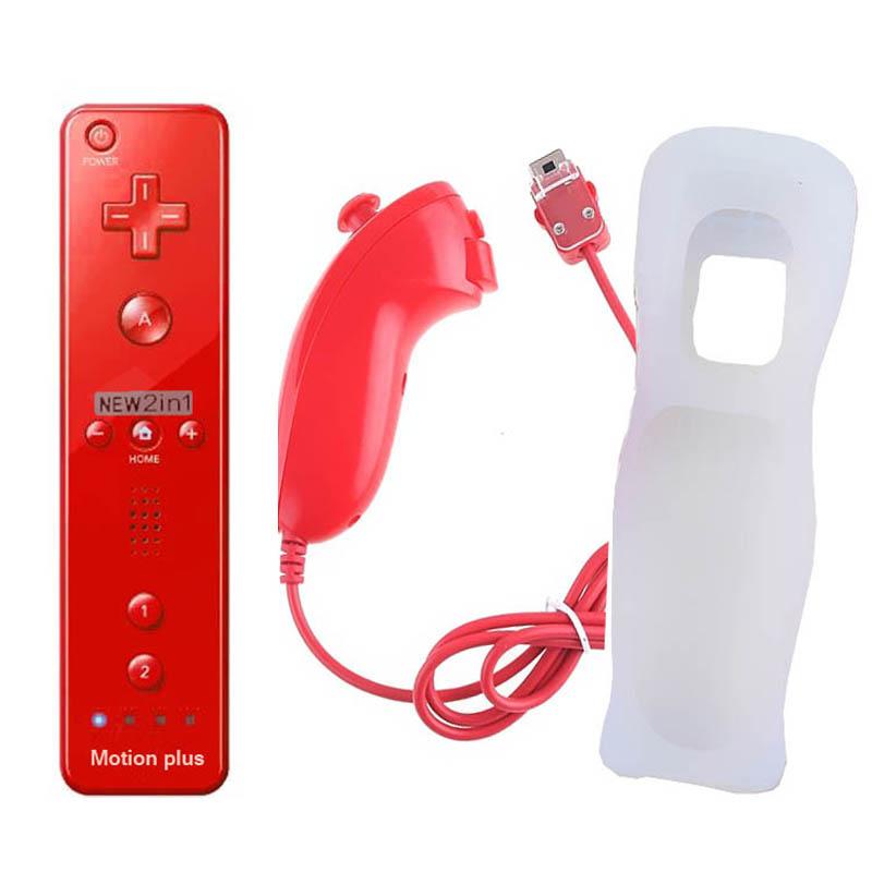 ONETOMAX Red 2 in 1 Wireless GamePad Remote Controller built in Motion Plus with Nunchuck For Wii Controller Joystick
ONETOMAX Red 2 in 1 Wireless GamePad Remote Controller built in Motion Plus with Nunchuck For Wii Controller Joystick