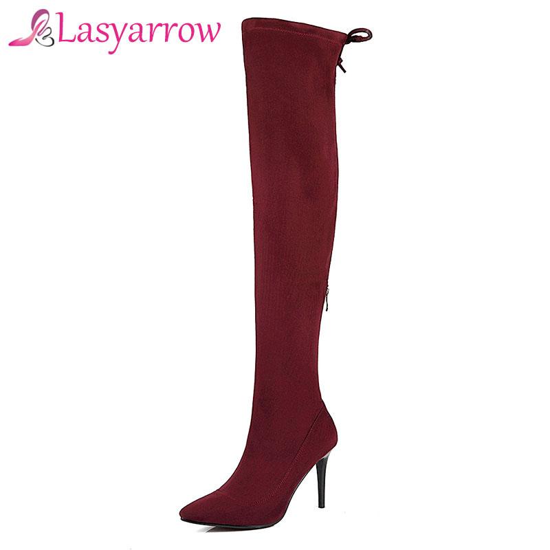 Lasyarrow Shoes Women Autumn Winter Boots Over The Knee Boots Ladies Thin High Heels Long Big Size 32-43 Women Shoes ty104, Black
Lasyarrow Shoes Women Autumn Winter Boots Over The Knee Boots Ladies Thin High Heels Long Big Size 32-43 Women Shoes ty104, Black