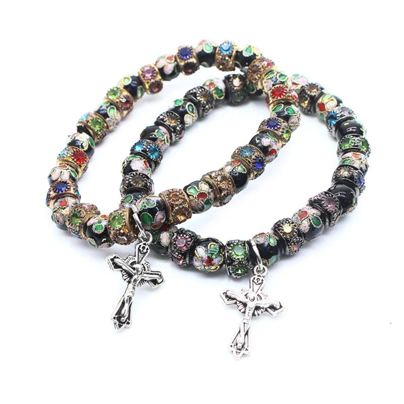 2 Colors Religious Wristband Bracelet Handmade Cloisonne Cross Elastic Rope Jewelry Fashion Gifts
2 Colors Religious Wristband Bracelet Handmade Cloisonne Cross Elastic Rope Jewelry Fashion Gifts