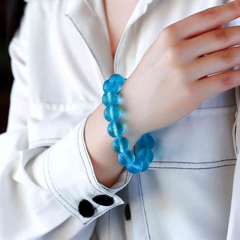 8mm Green Moldavite Czech Meteorite Bracelet Impact Glass Rough Stone Hand Catenary Crystal Energy Bracelets for Women