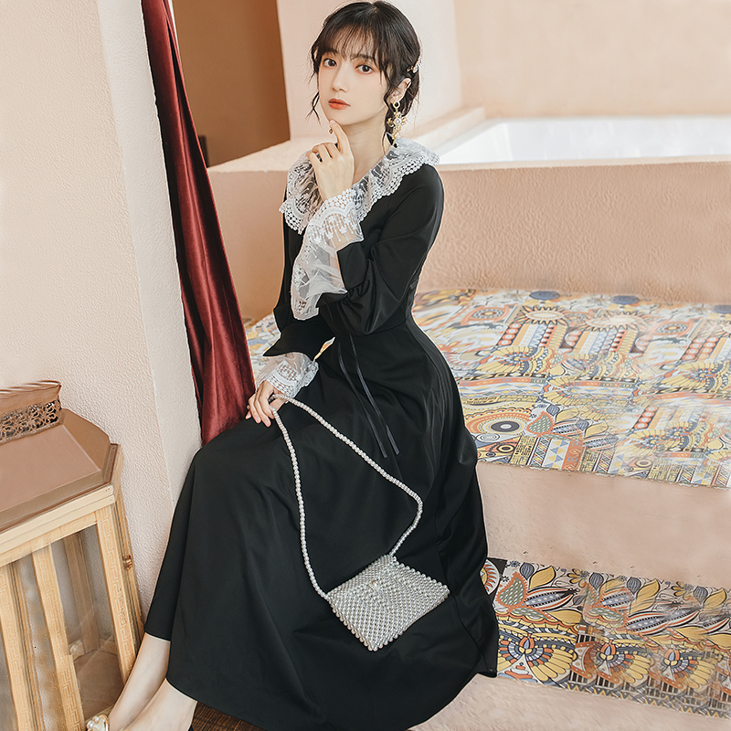 2021 Spring Women Micalf Lace Long Elegant Vintage Sleeves Full Night Girly Party Dressed in Black Uubj, Blue
2021 Spring Women Micalf Lace Long Elegant Vintage Sleeves Full Night Girly Party Dressed in Black Uubj, Blue