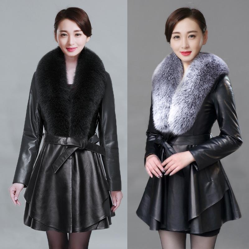 2020New Winter Leather Clothing Coat Parkas Fashion Leather Down Jacket Female Warm Imitation Fur Coats Vintage Large Size Women, Black black fur coll
2020New Winter Leather Clothing Coat Parkas Fashion Leather Down Jacket Female Warm Imitation Fur Coats Vintage Large Size Women, Black black fur coll